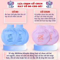 Bao tay bao chân cho bé sơ sinh 0-6 tháng cao cấp BBShine, Set bao tay bao chân sơ sinh chất thun co giãn tốt không gây hằn da bé – SS009