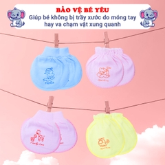 Bao tay bao chân cho bé sơ sinh 0-6 tháng cao cấp BBShine, Set bao tay bao chân sơ sinh chất thun co giãn tốt không gây hằn da bé – SS009