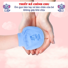 Bao tay bao chân cho bé sơ sinh 0-6 tháng cao cấp BBShine, Set bao tay bao chân sơ sinh chất thun co giãn tốt không gây hằn da bé – SS009