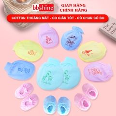 Bao tay bao chân cho bé sơ sinh 0-6 tháng cao cấp BBShine, Set bao tay bao chân sơ sinh chất thun co giãn tốt không gây hằn da bé – SS009