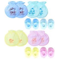 Bao tay bao chân cho bé sơ sinh 0-6 tháng cao cấp BBShine, Set bao tay bao chân sơ sinh chất thun co giãn tốt không gây hằn da bé – SS009