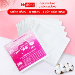 Miếng lót phân su Hiền Trang chính hãng BBShine, Tấm lót sơ sinh cho bé kèm tem 7 màu (bịch 20 miếng) – SS029