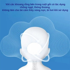 Gối cao su non cho bé, Gối chống méo đầu cho bé sơ sinh mẫu mới loại cao cấp an toàn cho sự phát triển của bé BBShine – SS017