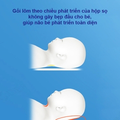 Gối cao su non cho bé, Gối chống méo đầu cho bé sơ sinh mẫu mới loại cao cấp an toàn cho sự phát triển của bé BBShine – SS017