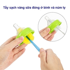 Cọ rửa bình sữa 5 chi tiết cao cấp BBShine, Bộ cọ bình sữa xoay 360 độ siêu tiện lợi – SS023