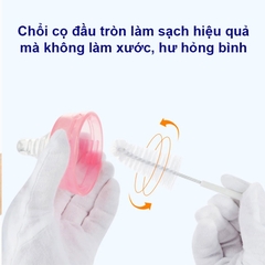 Cọ rửa bình sữa 5 chi tiết cao cấp BBShine, Bộ cọ bình sữa xoay 360 độ siêu tiện lợi – SS023