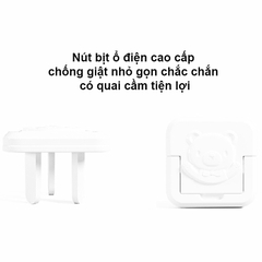 Bịt ổ điện an toàn cho bé, Nút bịt ổ điện cao cấp chống giật nhỏ gọn chắc chắn có quai cầm tiện lợi BBShine – SS025