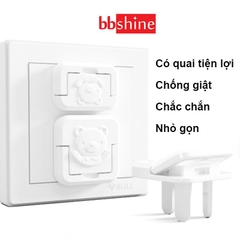 Bịt ổ điện an toàn cho bé, Nút bịt ổ điện cao cấp chống giật nhỏ gọn chắc chắn có quai cầm tiện lợi BBShine – SS025