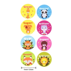 Cuộn 500 sticker khen thưởng tiếng Anh khích lệ tinh thần học tập cho bé yêu với nhiều họa tiết kèm slogan tiếng Anh thú vị BBShine – ST013