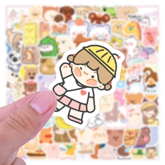 Sticker dán sổ, set 100 sticker hoạt hình trang trí nhiều chủ để xinh xắn cho bé yêu BBShine – ST015