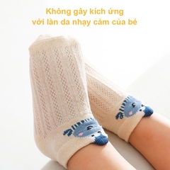 Tất cho bé gái 0-3 tuổi thoáng khí BBShine, Set 5 tất lưới cho bé hình thú cho bé ngộ nghĩnh nhiều màu sắc xinh xắn – T022
