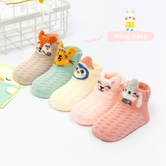 Tất cho bé gái 0-3 tuổi thoáng khí BBShine, Set 5 tất lưới cho bé hình thú cho bé ngộ nghĩnh nhiều màu sắc xinh xắn – T022