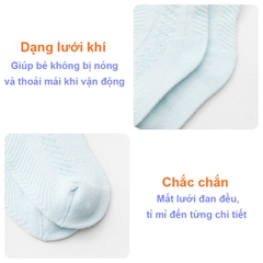 Tất cho bé gái 0-3 tuổi xuất Hàn BBShine, Tất lưới cho bé cao cấp họa tiết xinh xắn nhiều màu sắc – T021