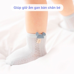 Tất cho bé gái 0-3 tuổi xuất Hàn BBShine, Tất lưới cho bé cao cấp họa tiết xinh xắn nhiều màu sắc – T021
