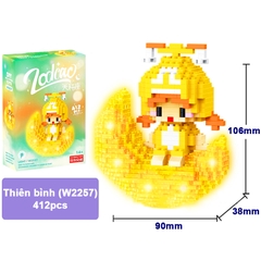 Mô hình lắp ráp 12 cung hoàng đạo BBShine, Đồ chơi mô hình ánh trăng có đèn phát sáng dành cho bé – DC070