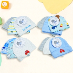 Mũ sơ sinh cho bé 0-6 tháng tuổi BBShine, Set 3 nón sơ sinh cao cấp nhiều họa tiết đáng yêu – SS004