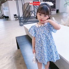 Váy cho bé gái, Váy hoa nhí cho bé gái 7-28kg cánh tiên cổ thêu hoa siêu xinh BBShine – D091