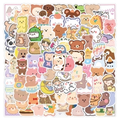 Sticker dán sổ, set 100 sticker hoạt hình trang trí nhiều chủ để xinh xắn cho bé yêu BBShine – ST015