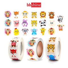 Sticker khen thưởng cho bé, cuộn 500 sticker khen thưởng với nhiều hình thú đáng yêu khiến những giờ học của bé thêm sinh động BBShine – ST012