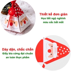 Hộp quà Giáng sinh hình kim tự tháp BBShine, Hộp quà Noel đựng kẹo ngộ nghĩnh xinh xắn – G003