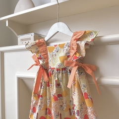 Váy bé gái 10-35kg họa tiết thỏ đáng yêu BBShine, Đầm bé gái tay cánh tiên phối màu siêu xinh – D100