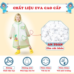 Áo mưa cho bé 2-10 tuổi chất liệu cao cấp BBShine, Áo mưa trẻ em nhiều họa tiết ngộ nghĩnh đáng yêu - AM016