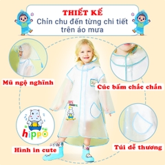 Áo mưa cho bé 2-10 tuổi chất liệu cao cấp BBShine, Áo mưa trẻ em nhiều họa tiết ngộ nghĩnh đáng yêu - AM016