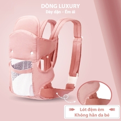 Địu em bé 0-3 tuổi đa năng BBShine, Địu cho bé 4 tư thế gọn nhẹ bề mặt lưới thoáng khí – SS034