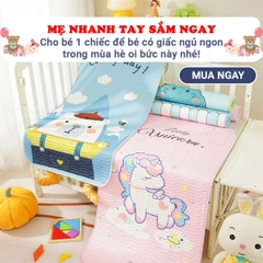 Chiếu điều hòa cho bé thoáng mát cao cấp BBShine, Chiếu điều hòa cao su non nhiều họa tiết đáng yêu - SS043