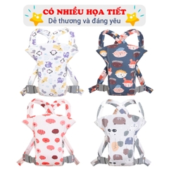 Địu em bé 0-3 tuổi đa năng gọn nhẹ BBShine, Địu cho bé 4 tư thế thoáng khí cao cấp – SS044