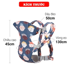 Địu em bé 0-3 tuổi đa năng gọn nhẹ BBShine, Địu cho bé 4 tư thế thoáng khí cao cấp – SS044