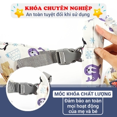 Địu em bé 0-3 tuổi đa năng gọn nhẹ BBShine, Địu cho bé 4 tư thế thoáng khí cao cấp – SS044
