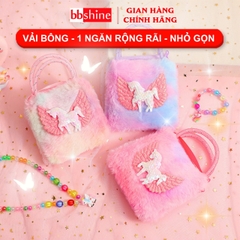 Túi xách cho bé gái hình chú kỳ lân đáng yêu BBShine, Túi đeo chéo cho bé phong cách Hàn Quốc phối màu cao cấp - TX042