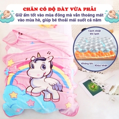 Chăn lông tuyết cho bé chất mềm mịn cao cấp BBShine, Chăn cho bé nhiều họa tiết ngộ nghĩnh đáng yêu - KH013