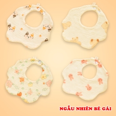 Yếm cho bé 0-3 tuổi chất muslin cao cấp BBShine, Yếm tròn cho bé 6 lớp dày dặn nhiều họa tiết đáng yêu - SS042