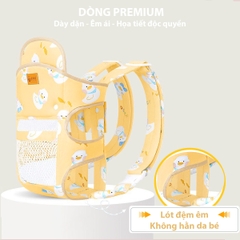 Địu em bé 0-3 tuổi đa năng BBShine, Địu cho bé 4 tư thế gọn nhẹ bề mặt lưới thoáng khí – SS034