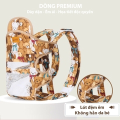 Địu em bé 0-3 tuổi đa năng BBShine, Địu cho bé 4 tư thế gọn nhẹ bề mặt lưới thoáng khí – SS034