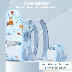 Địu em bé 0-3 tuổi đa năng BBShine, Địu cho bé 4 tư thế gọn nhẹ bề mặt lưới thoáng khí – SS034