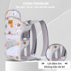 Địu em bé 0-3 tuổi đa năng BBShine, Địu cho bé 4 tư thế gọn nhẹ bề mặt lưới thoáng khí – SS034