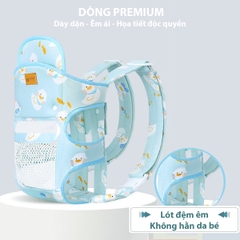 Địu em bé 0-3 tuổi đa năng BBShine, Địu cho bé 4 tư thế gọn nhẹ bề mặt lưới thoáng khí – SS034