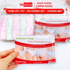 Quần lót giấy Hiền Trang cao cấp BBShine, Set 5 quần lót dùng 1 lần họa tiết chấm bi tông màu nhẹ nhàng - C031