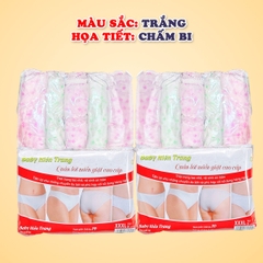 Quần lót giấy Hiền Trang cao cấp BBShine, Set 5 quần lót dùng 1 lần họa tiết chấm bi tông màu nhẹ nhàng - C031