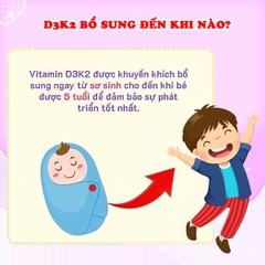 Vitamin D3K2 Lineabon chính hãng an toàn BBShine, Vitamin cho bé hấp thu canxi và tăng chiều cao hiệu quả - I023