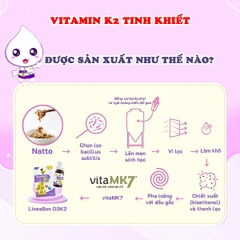 Vitamin D3K2 Lineabon chính hãng an toàn BBShine, Vitamin cho bé hấp thu canxi và tăng chiều cao hiệu quả - I023