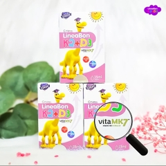 Vitamin D3K2 Lineabon chính hãng an toàn BBShine, Vitamin cho bé hấp thu canxi và tăng chiều cao hiệu quả - I023