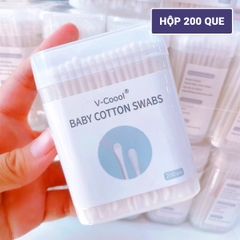 Tăm bông sơ sinh V-Coool kháng khuẩn cao cấp BBShine, Bông ngoáy tai cho bé chuyên dụng tiện lợi – SS045