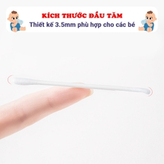 Tăm bông sơ sinh V-Coool kháng khuẩn cao cấp BBShine, Bông ngoáy tai cho bé chuyên dụng tiện lợi – SS045