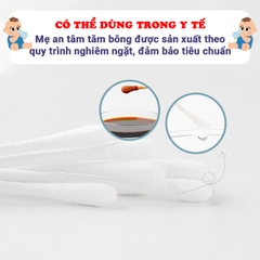 Tăm bông sơ sinh V-Coool kháng khuẩn cao cấp BBShine, Bông ngoáy tai cho bé chuyên dụng tiện lợi – SS045