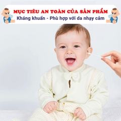 Tăm bông sơ sinh V-Coool kháng khuẩn cao cấp BBShine, Bông ngoáy tai cho bé chuyên dụng tiện lợi – SS045