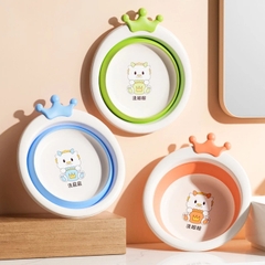 Thau gấp gọn cho bé chất liệu nhựa cao cấp BBShine, Chậu rửa mặt cho bé tiện lợi nhiều họa tiết đáng yêu – SS039